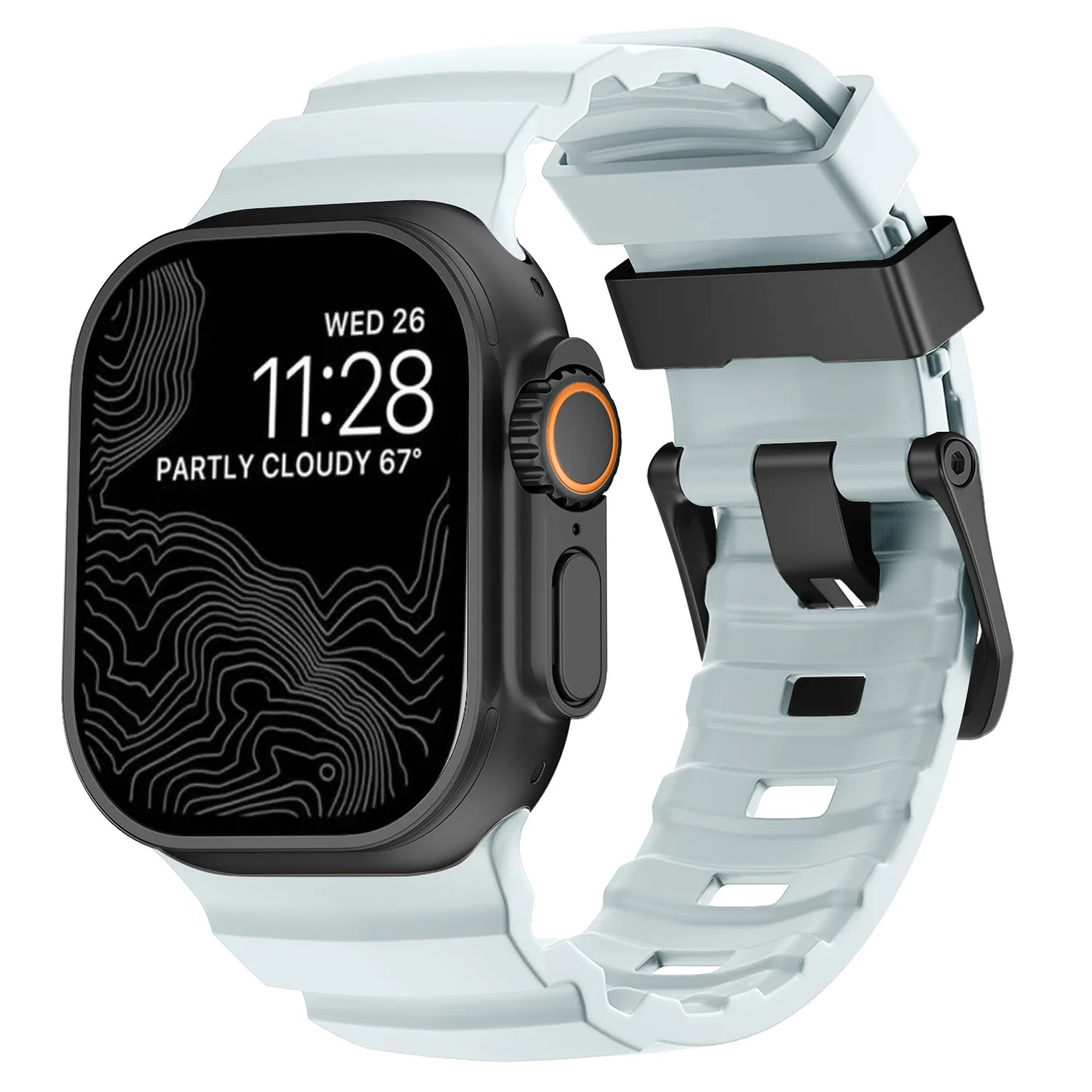 Correa de repuesto para Apple Watch de silicona gruesa azul