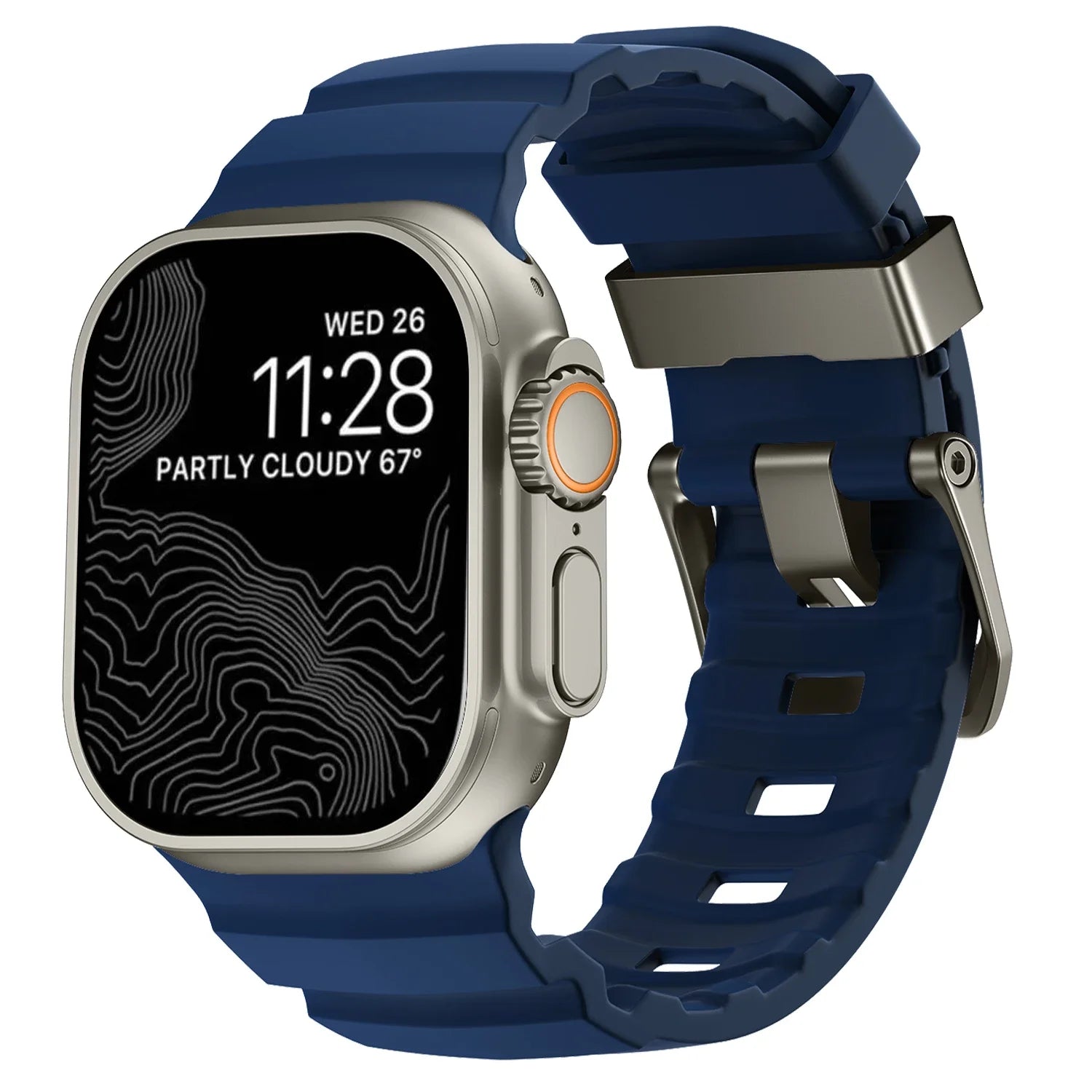 Correa de repuesto para Apple Watch de silicona gruesa azul