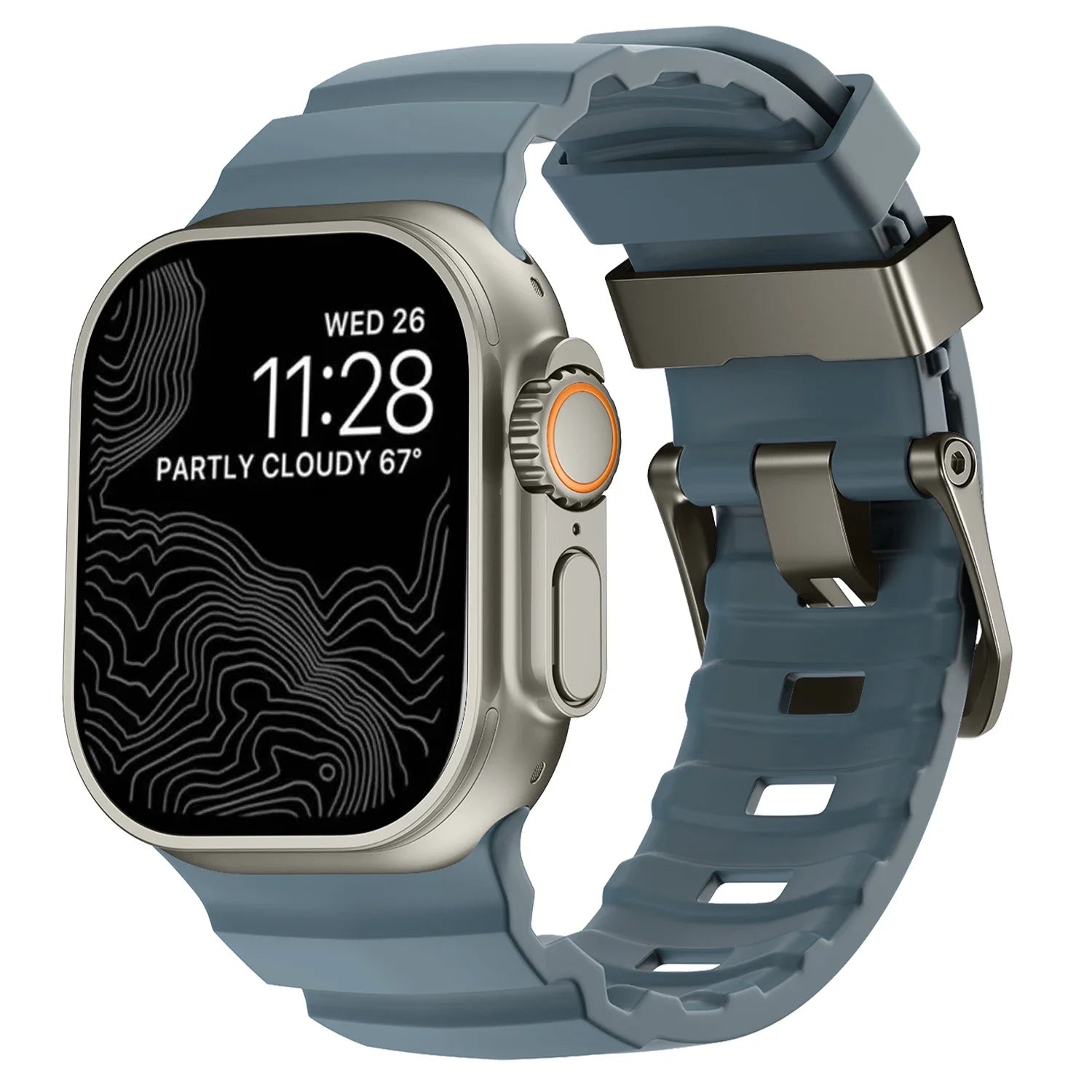 Correa de repuesto para Apple Watch de silicona gruesa azul