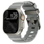 Correa de repuesto para Apple Watch de silicona gruesa gris