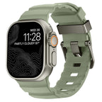 Correa de repuesto para Apple Watch de silicona gruesa verde