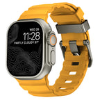 Correa de repuesto para Apple Watch de silicona gruesa amarilla