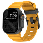 Correa de repuesto para Apple Watch de silicona gruesa amarilla