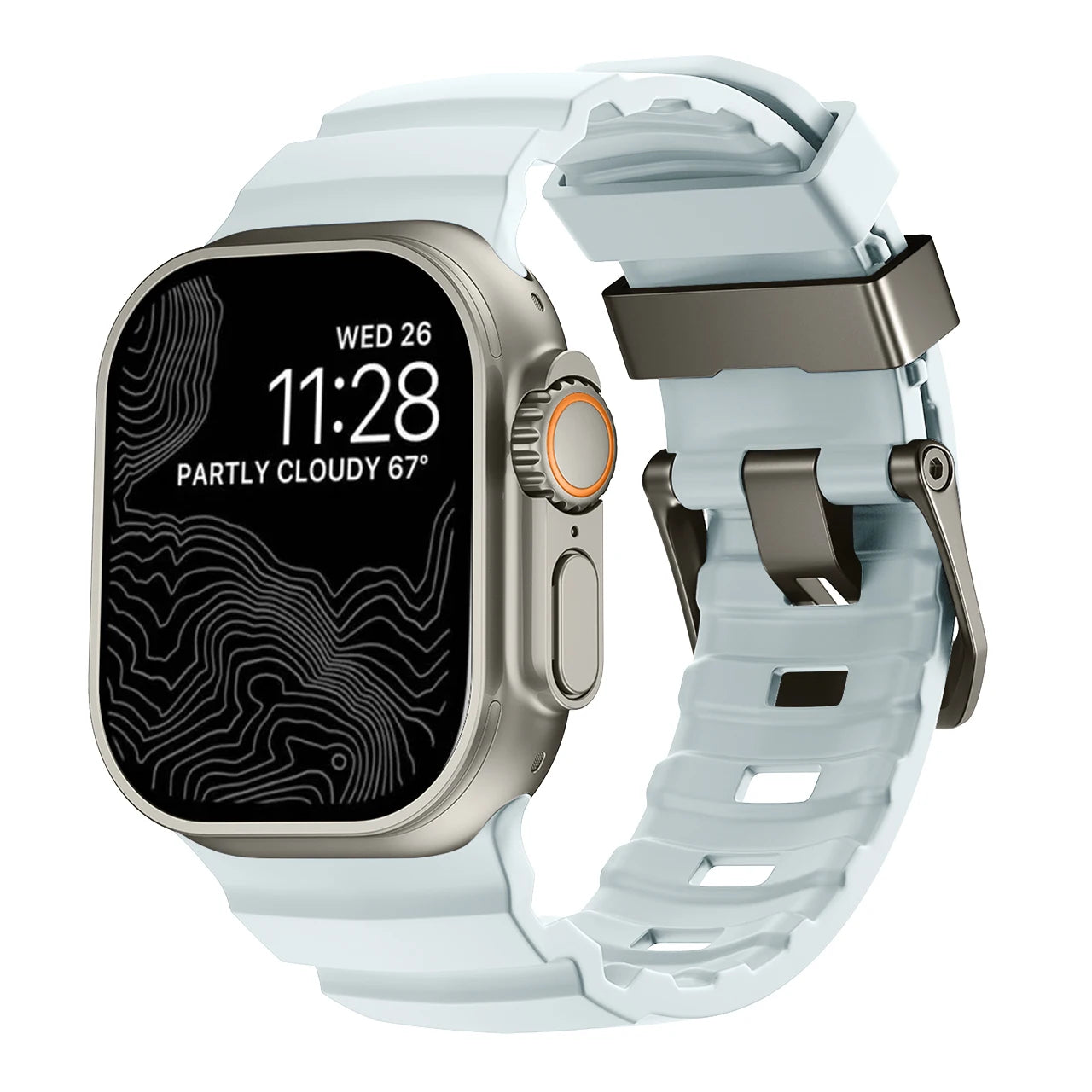 Correa de repuesto para Apple Watch de silicona gruesa azul