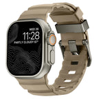 Correa de repuesto para Apple Watch de silicona gruesa marrón