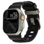 Correa de repuesto para Apple Watch de silicona gruesa negra