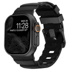 Correa de repuesto para Apple Watch de silicona gruesa negra