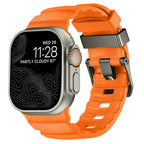 Correa de repuesto para Apple Watch de silicona gruesa naranja