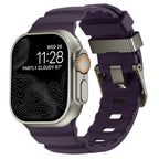 Correa de repuesto para Apple Watch de silicona gruesa morada
