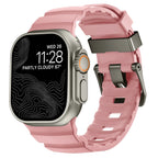 Correa de repuesto para Apple Watch de silicona gruesa rosa