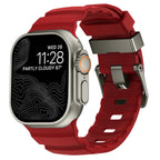 Correa de repuesto para Apple Watch de silicona gruesa roja