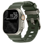 Correa de repuesto para Apple Watch de silicona gruesa verde