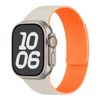 Pulsera de repuesto para Apple Watch de silicona magnética beige naranja