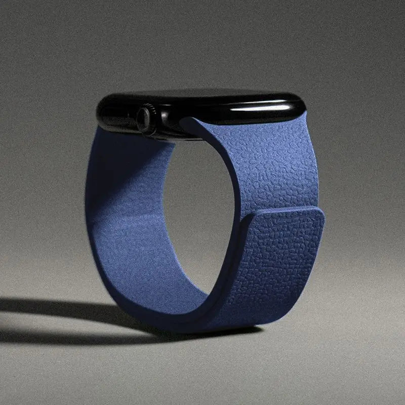 Pulsera de repuesto para Apple Watch de silicona magnética azul