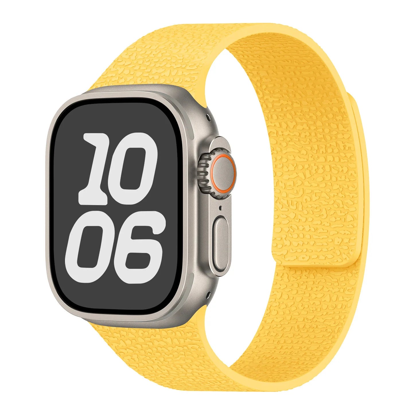 Pulsera de repuesto para Apple Watch de silicona magnética amarilla