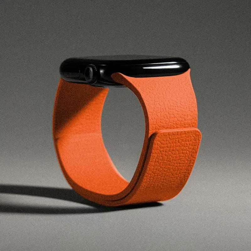 Pulsera de repuesto para Apple Watch de silicona magnética naranja