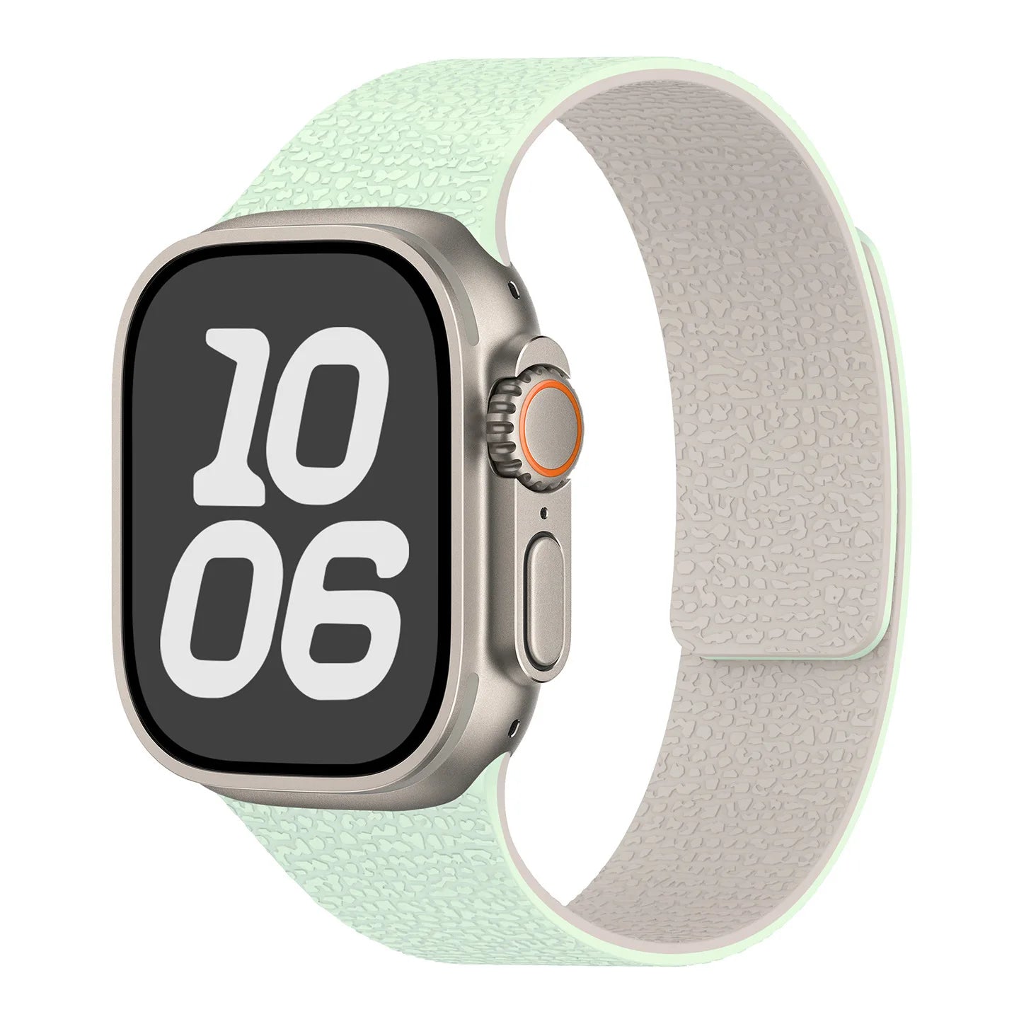 Pulsera de repuesto para Apple Watch de silicona magnética verde menta blanca