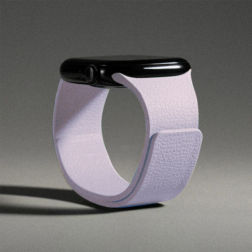 Pulsera de repuesto para Apple Watch de silicona magnética violeta