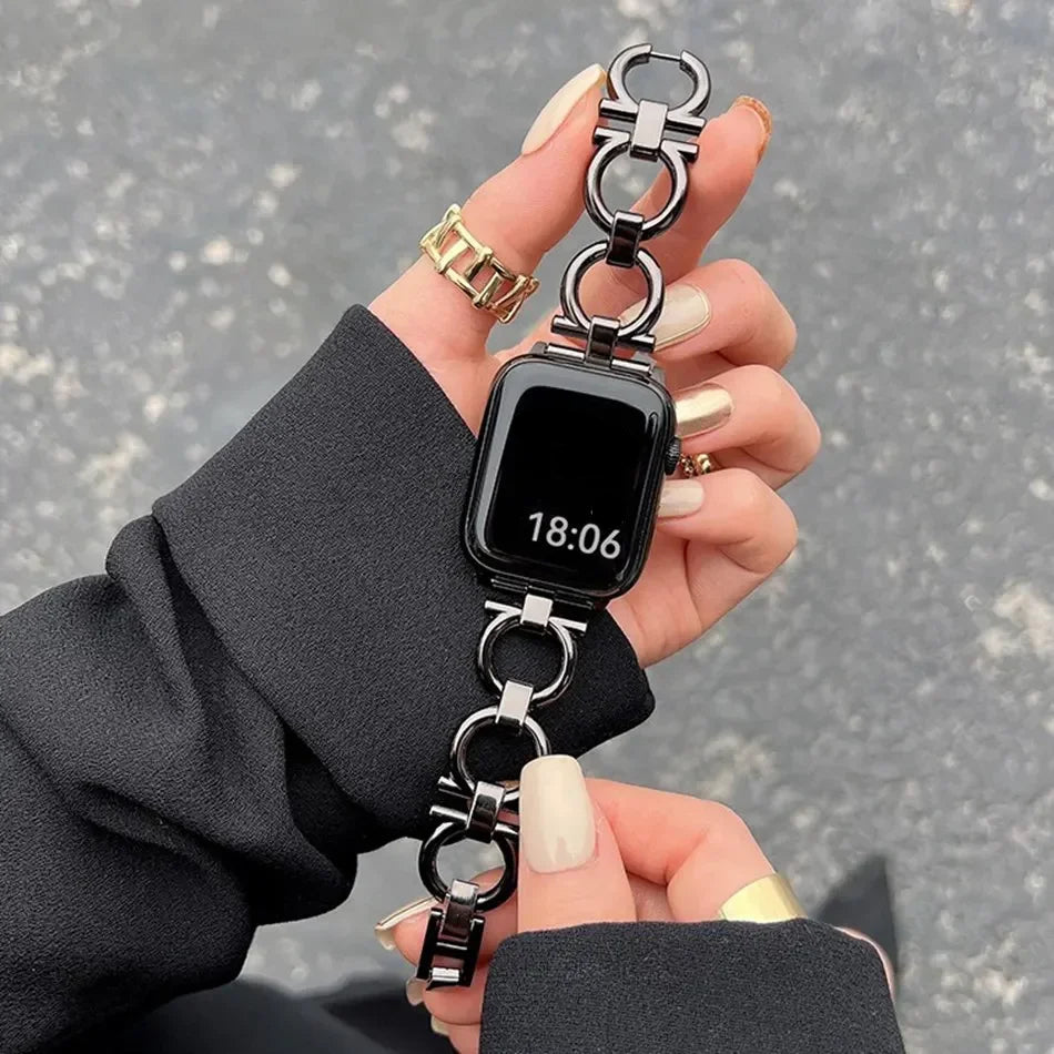 Correa de repuesto para Apple Watch para mujer negra