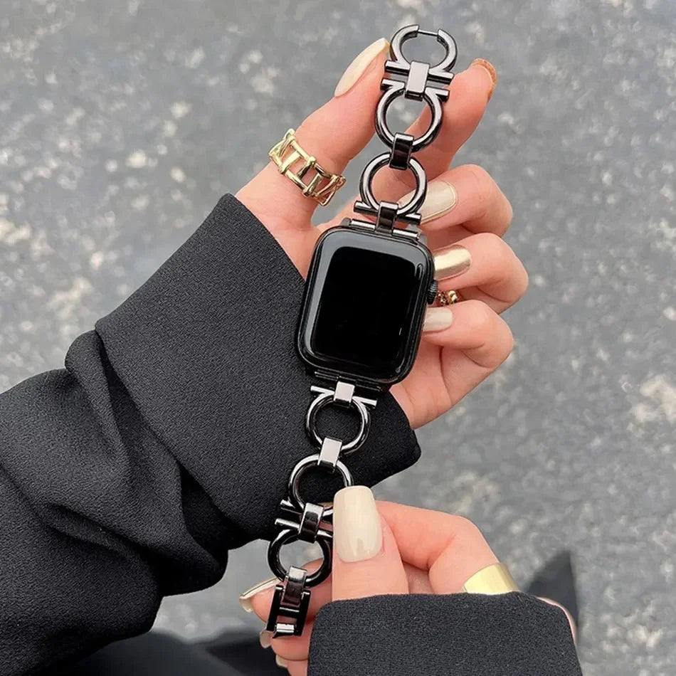 Correa de repuesto para Apple Watch para mujer negra
