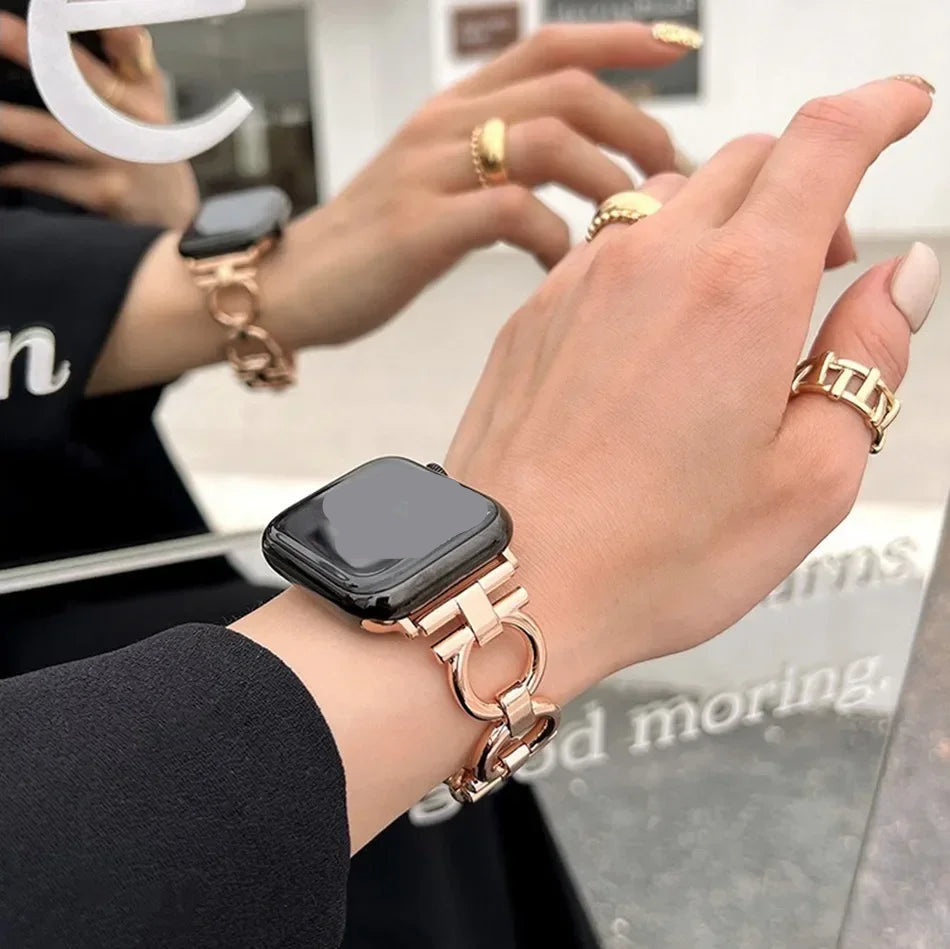Correa de repuesto para Apple Watch para mujer oro rosa