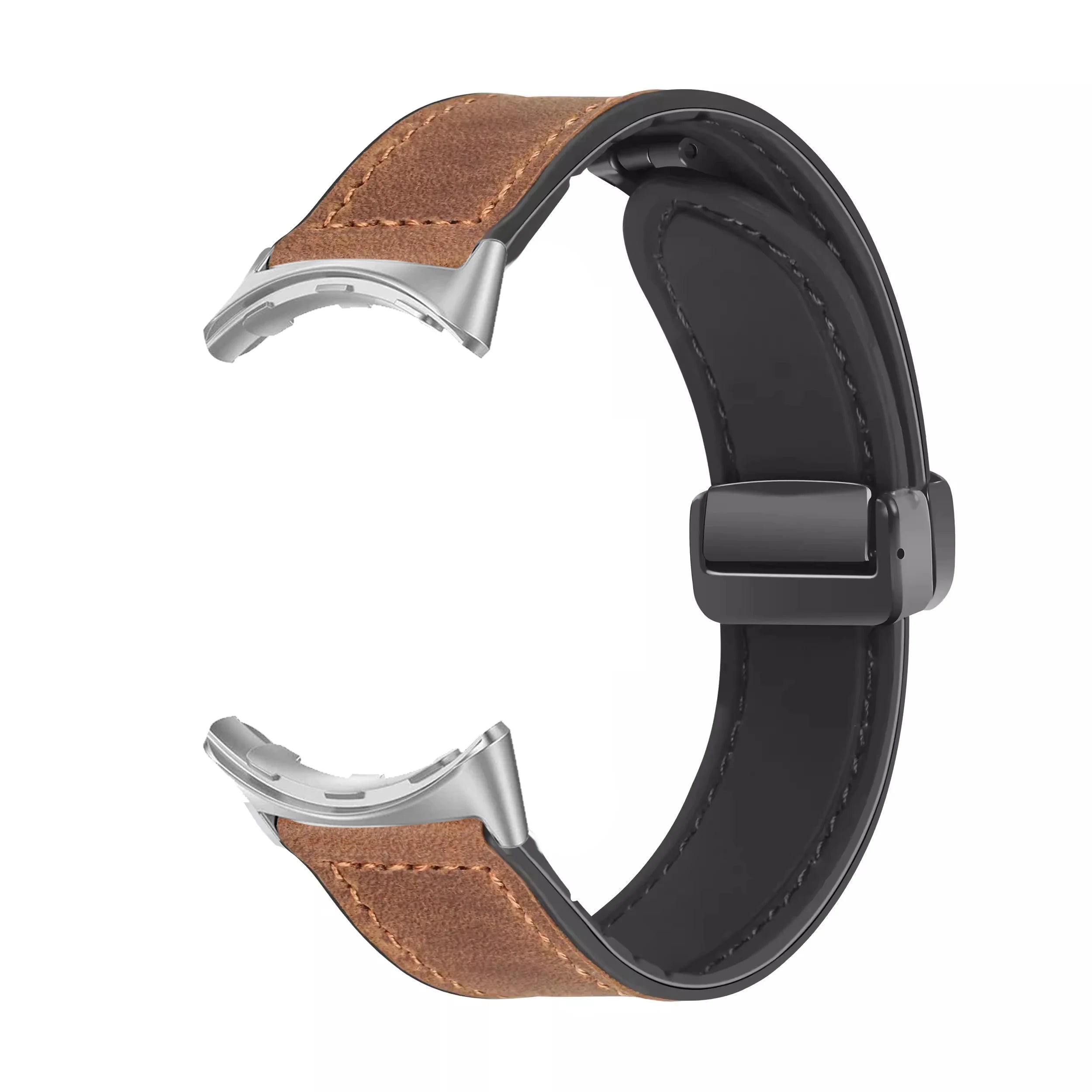 Correa de repuesto para Google Pixel Watch 1, 2, 3, 4, 41 mm, 45 mm, de cuero marrón 
