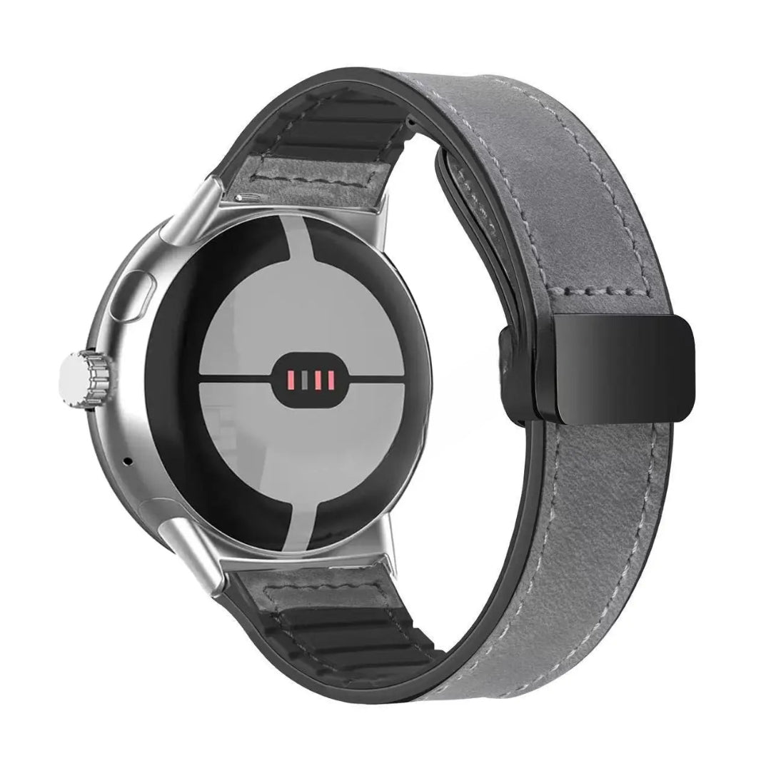 Correa de repuesto para Google Pixel Watch de cuero gris