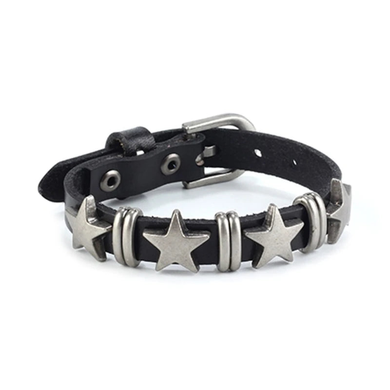 Pulsera de Estilo Vintage con Estrellas negras