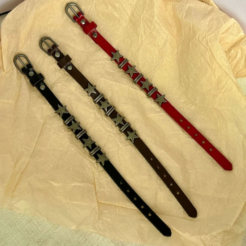 Pulsera de Estilo Vintage con Estrellas marrones