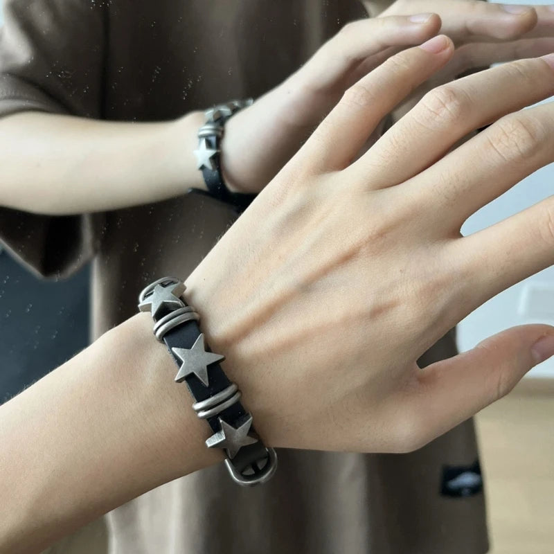 Pulsera de Estilo Vintage con Estrellas negras