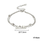 Pulsera Doble con Colgante Montaña