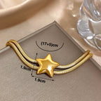 Pulsera de doble vuelta y estrella abombada