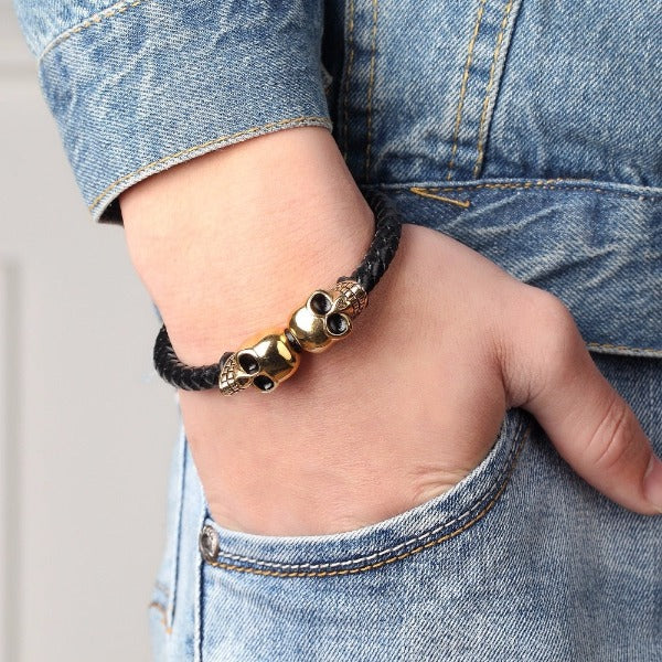 Pulsera Doble Calavera