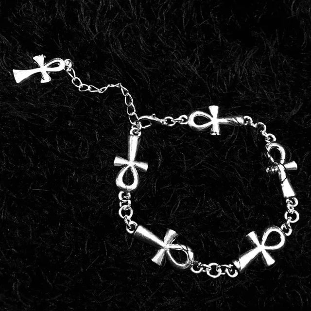 Pulsera Egipcia Ankh Plata 