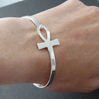 Pulsera egipcia para mujer ankh plata