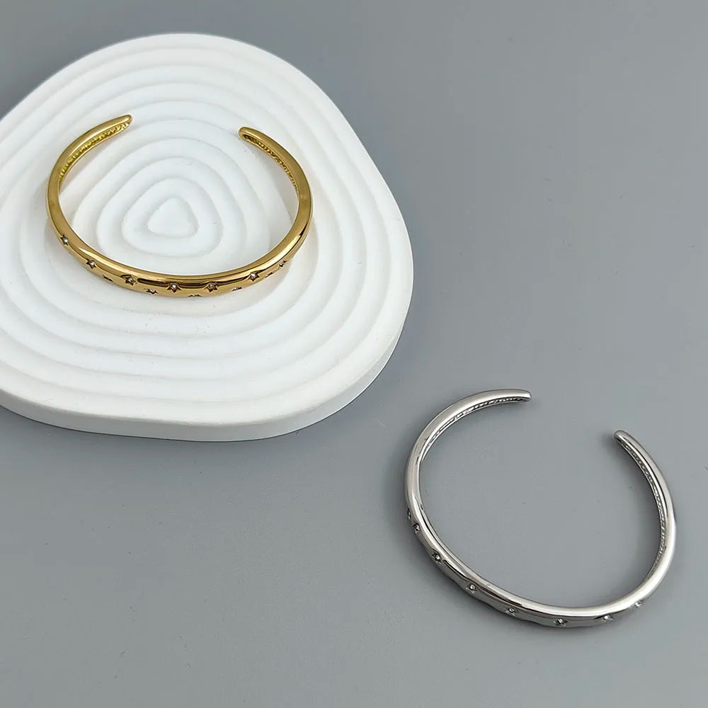 Pulsera Elegante con Estrellas Astros plata