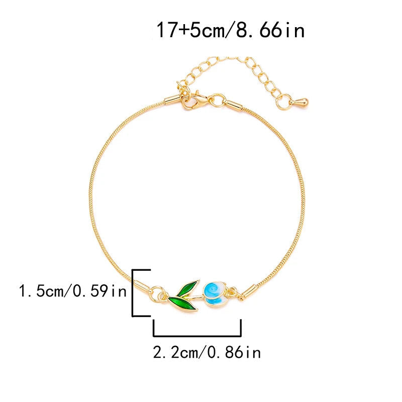 Pulsera Elegante Flor de Tulipán