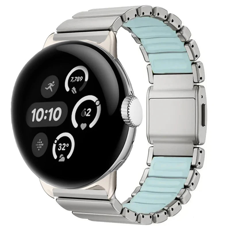 Pulsera de acero inoxidable para Google Pixel Watch 3, 4, 45mm 