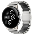 Pulsera de acero inoxidable para Google Pixel Watch 3, 4, 45mm plata y negra