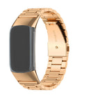 Pulsera de acero para reloj Fitbit Charge 5, Charge 6 oro rosa