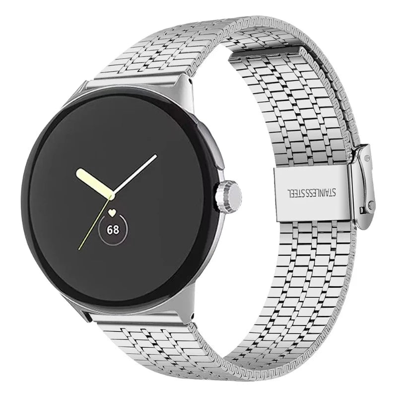 Pulsera de Acero Endurecido Mallada Smartwatch Google Pixel Watch 1 & 2 plata
