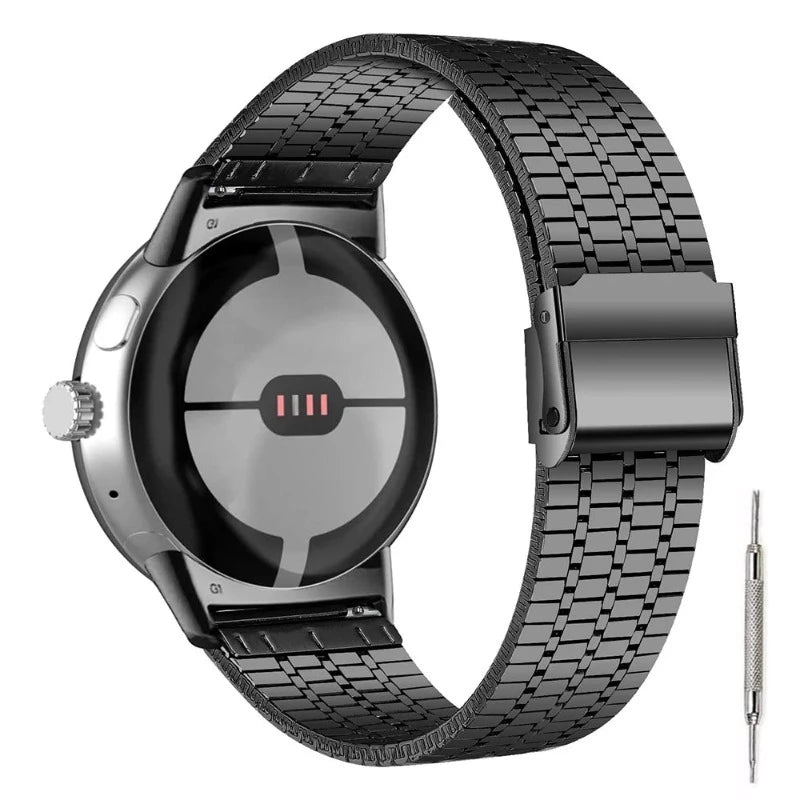 Pulsera de Acero Endurecido Mallada Smartwatch Google Pixel Watch 1 & 2 negro