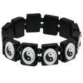 Pulsera de Madera Yin Yang Negro y Blanco