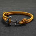 Pulsera de cuerda ancla amarilla