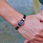 Pulsera de Cuerda con Brújula Rosa de los Vientos 