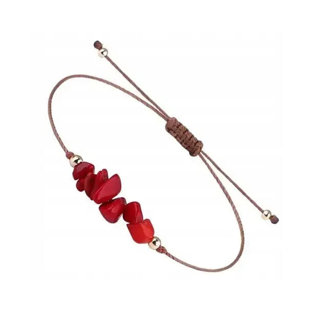 Pulsera de Cuerda Coral