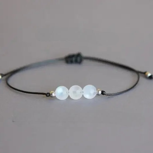 Pulsera de Cuerda y Cristal Piedra de Luna