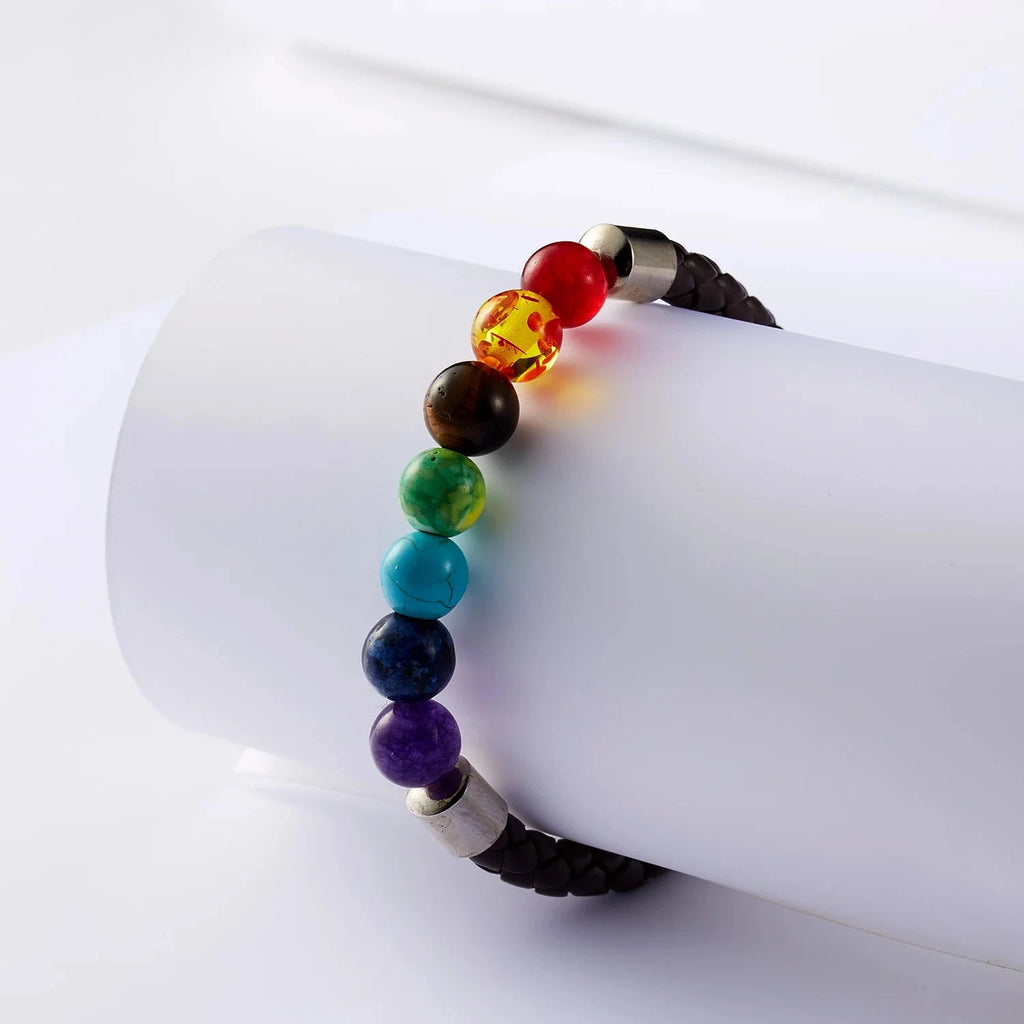 Pulsera de Cuerda y Piedras 7 Chakras