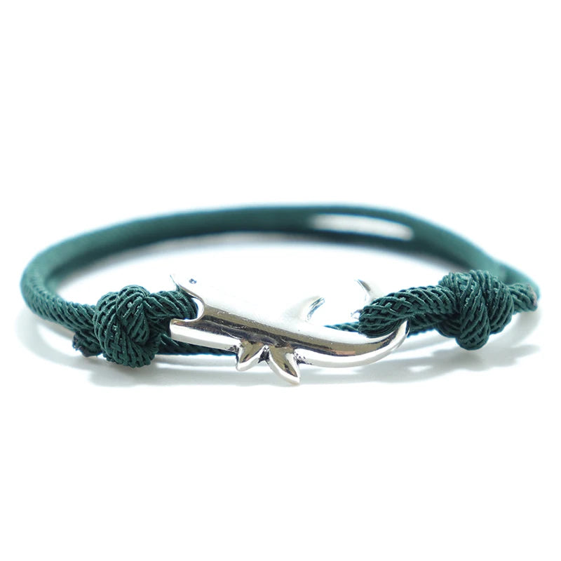 Pulsera de Cuerda Tiburón verde