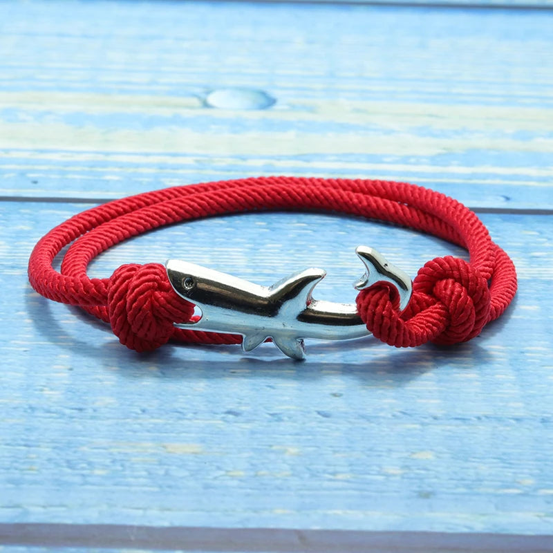 Pulsera de Cuerda Tiburón rojo